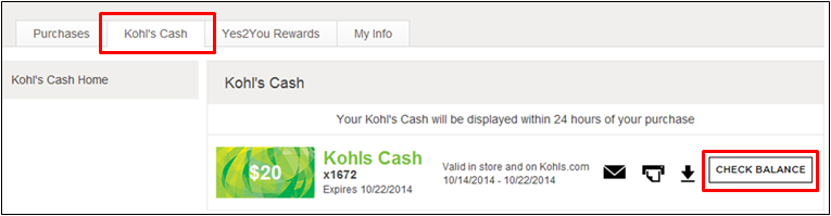Kohl S Cash Balance